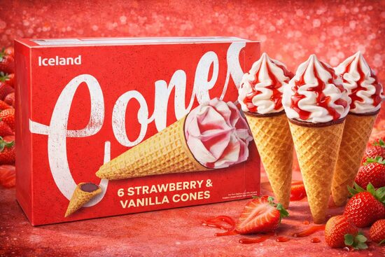 CONES strawbeery&vanilla cone 6x110ml